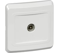 Розетка TV Systeme Electric 1-м CП Этюд оконечная, белая SchE TVC-002B