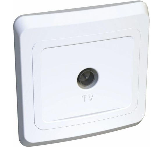 Розетка TV Systeme Electric 1-м CП Этюд оконечная, белая SchE TVC-002B
