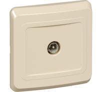Розетка TV 1-м CП Systeme Electric (Schneider Electric) Этюд, оконечная, кремовый, арт. TVC-002K