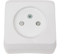 Розетка Systeme Electric 1-м ОП Этюд 16А без заземления, з/ш белая SchE PA16-002B