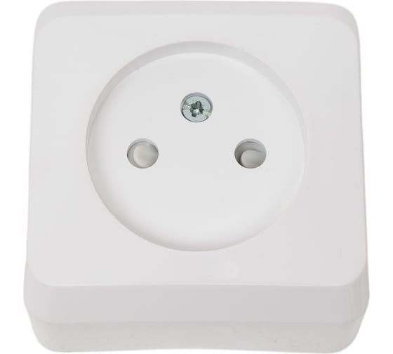 Розетка Systeme Electric 1-м ОП Этюд 16А без заземления, з/ш белая SchE PA16-002B 1
