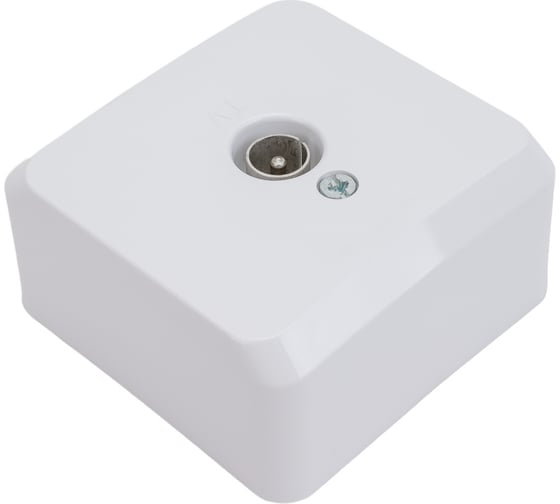 Розетка TV Systeme Electric 1-м ОП Этюд белая SchE TVA-002B