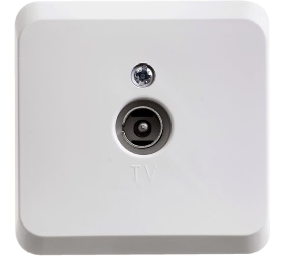 Розетка TV Systeme Electric 1-м ОП Этюд белая SchE TVA-002B
