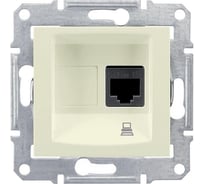 Механизм компьютерной розетки Systeme Electric 1-м RJ45 Sedna бежевый SchE SDN4300147