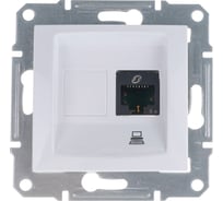 Механизм компьютерной розетки Systeme Electric 1-м RJ45 Sedna белая SchE SDN4300121