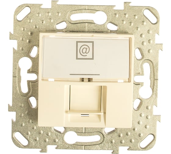 Механизм компьютерной розетки Schneider Electric 1-м RJ45 UNICA бежевая SchE MGU5.421.25ZD 1