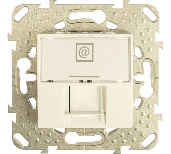 Механизм компьютерной розетки Systeme Electric 1-м RJ45 UNICA бел. SchE MGU5.421.18ZD