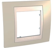 Рамка Systeme Electric 1-местная UNICA Хамелеон песчаная/бежевая SchE MGU6.002.567