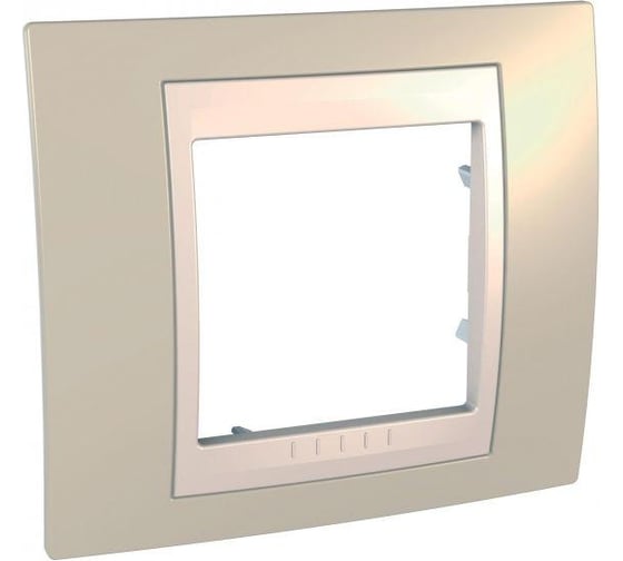 Рамка Systeme Electric 1-местная UNICA Хамелеон песчаная/бежевая SchE MGU6.002.567 1