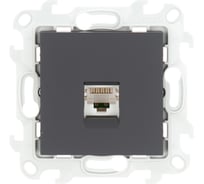 Розетка Simon RJ45 кат 5e UTP, графит 2410598-038