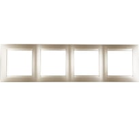 Универсальная рамка Simon 4 поста, шампань 1500640-034