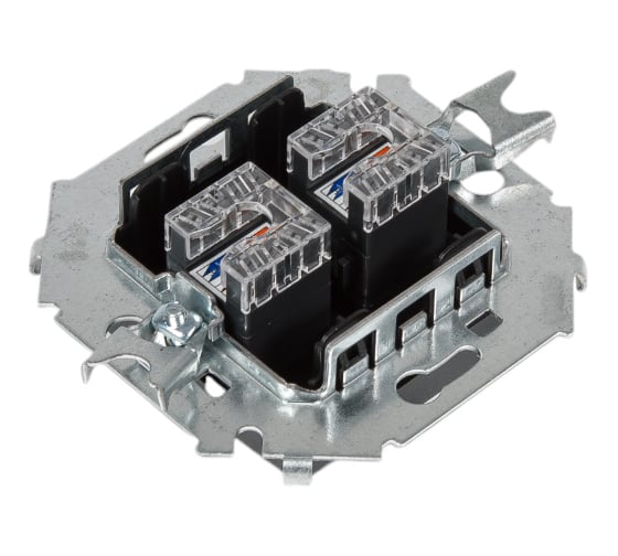 Компьютерная двойная розетка Simon RJ45 кат.5е, Systimax, графит 1591593-038