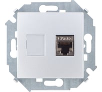 Компьютерная розетка Simon RJ45 кат.6а АМР, FTP, алюминий 1591563-033