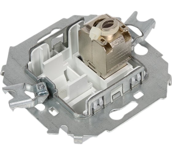 Компьютерная розетка Simon RJ45 кат.6а АМР, FTP, алюминий 1591563-033