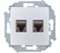 Компьютерная двойная розетка Simon RJ45 кат.6а АМР, FTP, алюминий 1591564-033 1