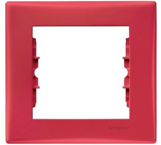 Рамка Systeme Electric 1-местная Sedna красная SchE SDN5800141 1