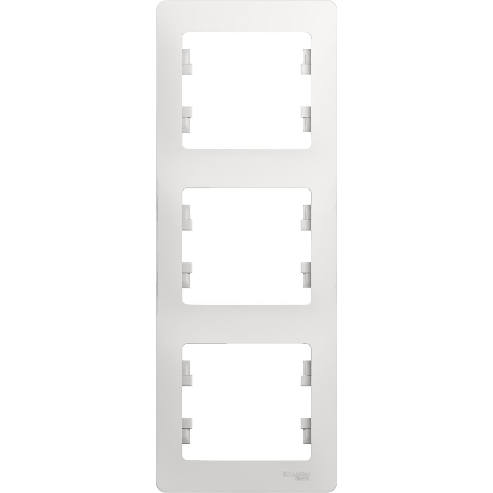 Рамка Systeme Electric 3-местная GLOSSA вертикальная, белая SchE ...