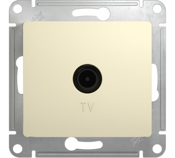 Механизм розетки TV Systeme Electric 1-м GLOSSA проходной 4DB бежевый SchE GSL000292 1
