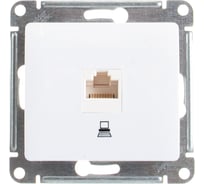 Механизм компьютерной розетки Systeme Electric 1-м RJ45 GLOSSA белая SchE GSL000181K 15425562