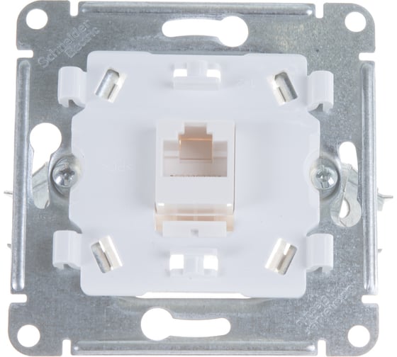 Механизм компьютерной розетки Systeme Electric 1-м RJ45 GLOSSA белая SchE GSL000181K