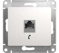 Механизм телефонной розетки Systeme Electric 1-м RJ11 GLOSSA белая SchE GSL000181T