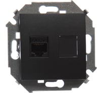 Компьютерная розетка Simon RJ45 кат.5e AMP, графит 1591551-038
