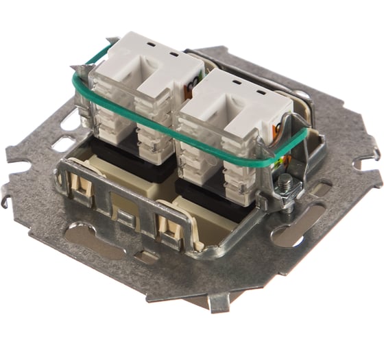 Компьютерная двойная розетка Simon RJ45 кат.5e AMP, шампань 1591552-034