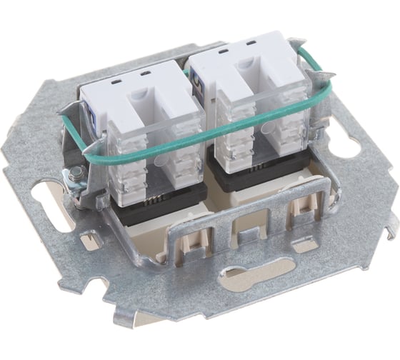 Компьютерная двойная розетка Simon RJ45 кат.5e AMP, шампань 1591552-034
