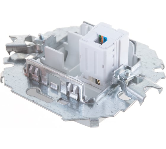 Компьютерная розетка Simon RJ45 кат.5e AMP, алюминий 1591551-033