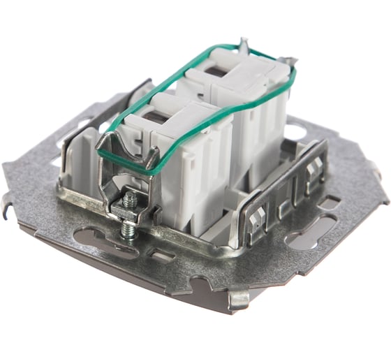 Компьютерная двойная розетка Simon RJ45 кат.5e AMP, алюминий 1591552-033