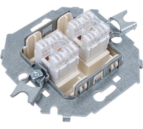 Компьютерная двойная розетка Simon RJ45 кат.5e AMP, слоновая кость 1591552-031