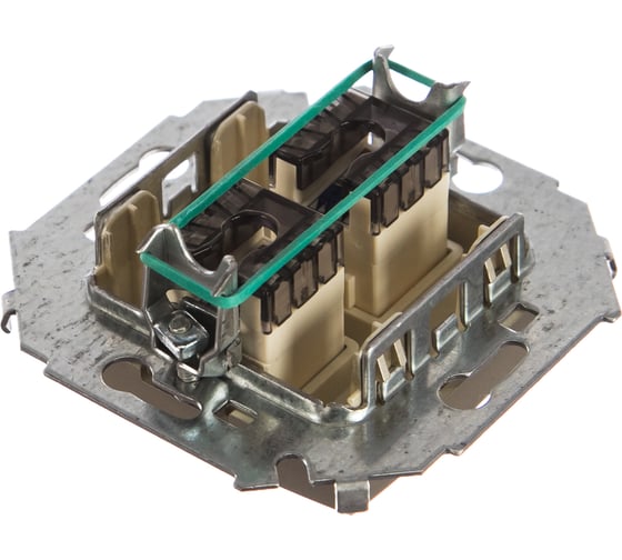 Компьютерная двойная розетка Simon RJ45 кат.5е, Systimax, шампань 1591593-034