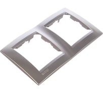 Универсальная рамка Simon 2 поста, алюминий 1500620-033