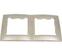 Универсальная рамка Simon 2 поста, шампань 1500620-034