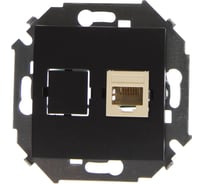Компьютерная розетка Simon RJ45 кат.5е, Systimax, графит 1591598-038