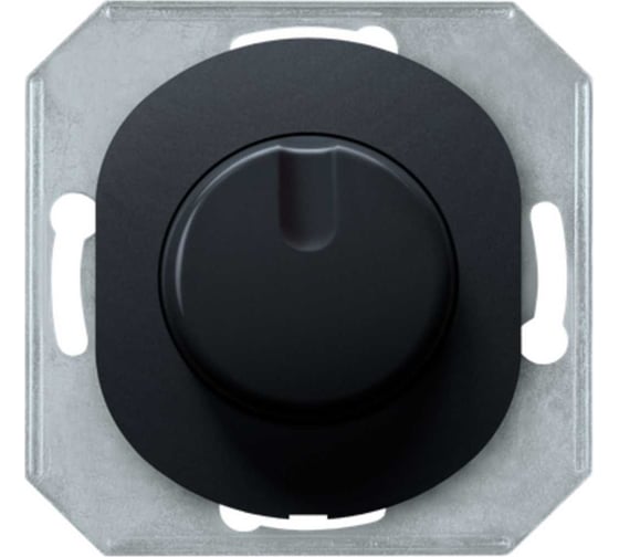 Поворотно-нажимной диммер Aling-conel EON для LED, механизм, 0-100W чёрный soft touch арт. E6175.E1