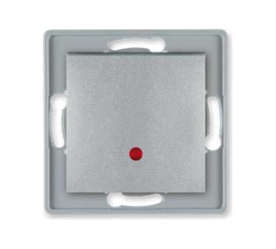 1-клавишный выключатель Aling-conel PRESTIGE с индикацией, механизм, 10AX 250V серебряный арт. 6025.S 1