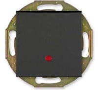 1-клавишный выключатель Aling-conel PRESTIGE с индикацией, механизм, 10AX 250V чёрный soft touch арт. 6025.E1