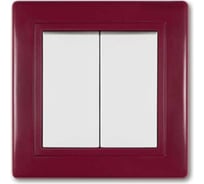 2-клавишный выключатель Aling-conel PRESTIGE 10AX 250V бордо-бордо-белый арт. 606.330