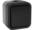 Двухклавишный выключатель IEK Tors 10а ip55 ts105 графит TS-V20-0-10-55-K53 1