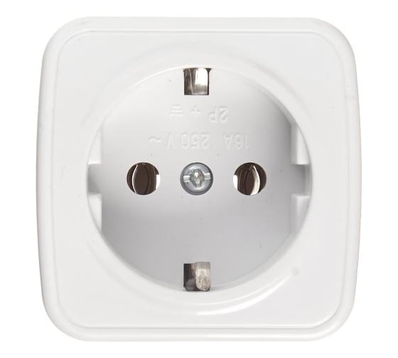 Розетка TWIST Technolink Electric накладная с заземлением, 16A, пластик, IP20, цвет белый ELECTRIC-012