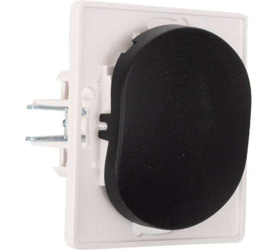 Проходной выключатель Aling-conel EON 1-клавишный, механизм, 10AX 250V чёрный soft touch арт. E607.E1