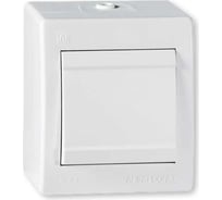 Проходной выключатель Aling-conel POWER 1-клавишный накладной IP44 10AX 250V белый арт. 253.00