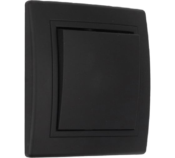 Проходной выключатель Aling-conel PRESTIGE 1-клавишный 10AX 250V чёрный soft touch арт. 607.E1E1