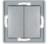 Проходной выключатель Aling-conel PRESTIGE 2-клавишный МЕХАНИЗМ 10AX 250V серебряный арт. 60072.S
