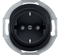 Розетка Aling-conel EON с заземлением с защитными шторками керамическое основание МЕХАНИЗМ 16A 250V чёрная soft touch /арт. / E601.E1