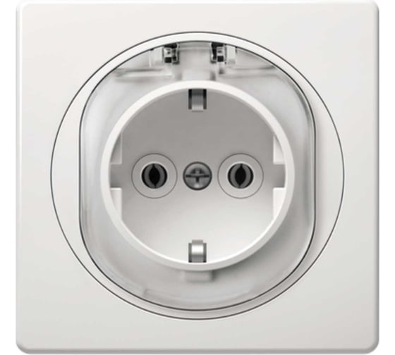 Розетка Aling-conel EON с заземлением с крышкой 16A 250V белая /арт. / E633.00 1