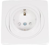 Розетка Aling-conel EON с заземлением с защитными шторками керамическое основание 16A 250V белая /арт. / E601.00