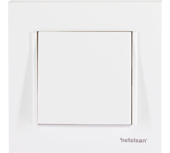Выключатель встраиваемый Netelsan 1 клавиша 220В 10А, цвет белый M.U.ANH.10000
