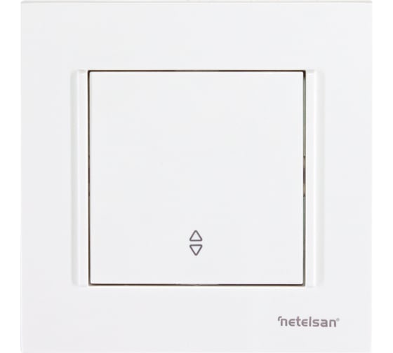 Выключатель встраиваемый Netelsan 1 клавиша с подсветкой 220В 10А, цвет белый M.U.ANH.40000